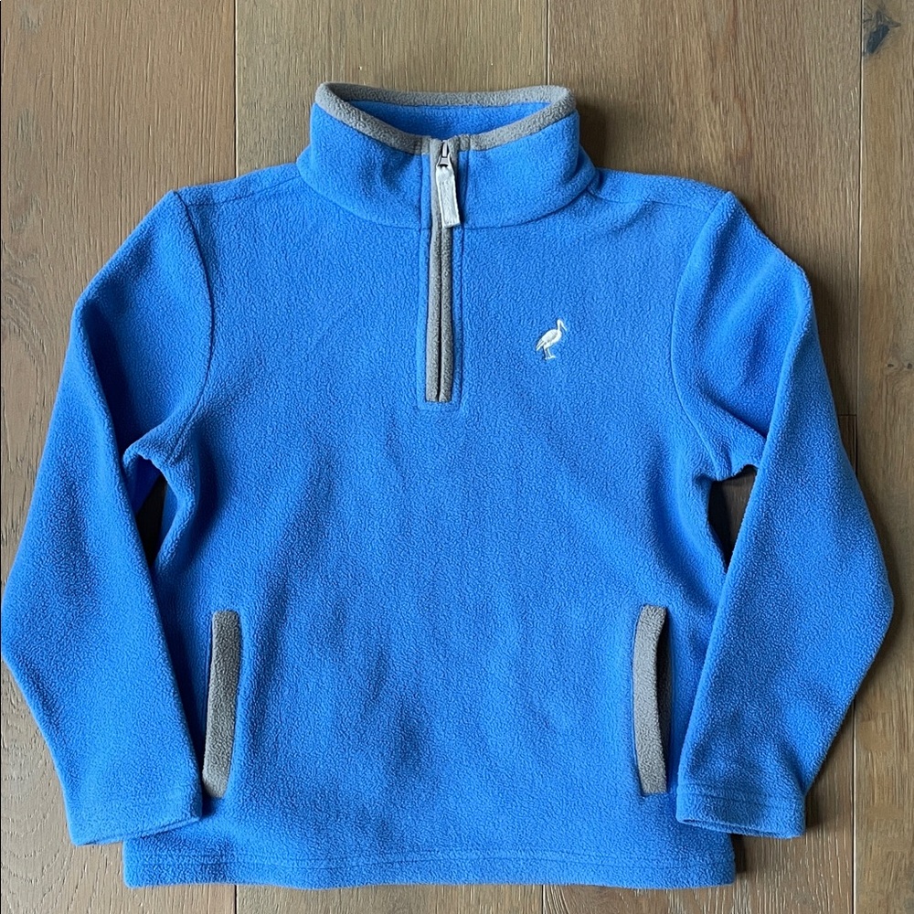 The Beaufort Bonnet Company Hayword Half-Zip Barbados Blue w/ Grantley Gray